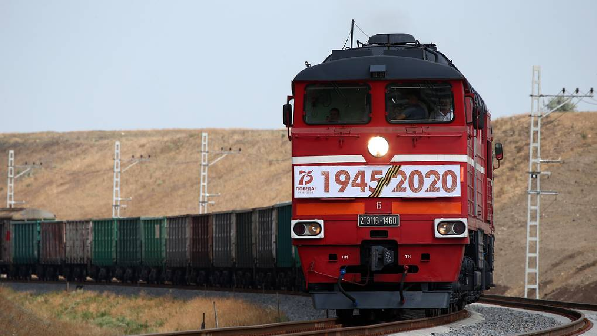 The occupiers launched freight railway traffic on the Crimean bridge